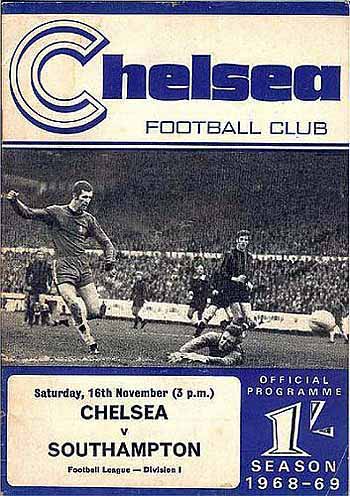 programme cover for Chelsea v Southampton, 16th Nov 1968