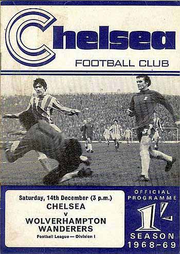 programme cover for Chelsea v Wolverhampton Wanderers, 14th Dec 1968