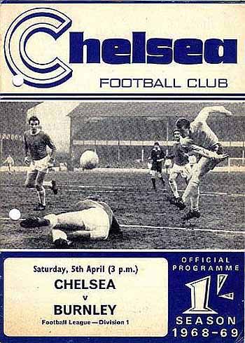 programme cover for Chelsea v Burnley, Saturday, 5th Apr 1969