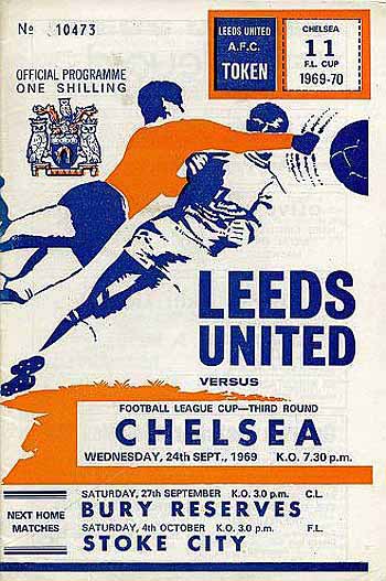 programme cover for Leeds United v Chelsea, 24th Sep 1969