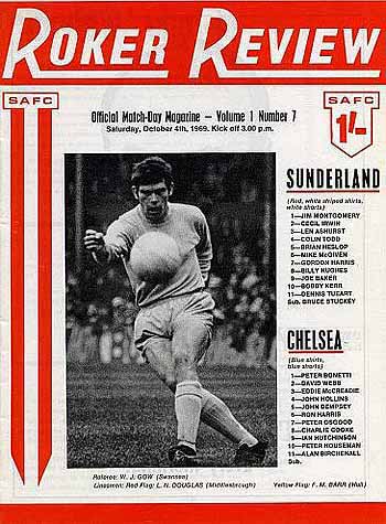 programme cover for Sunderland v Chelsea, 4th Oct 1969