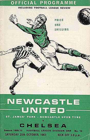 programme cover for Newcastle United v Chelsea, 25th Oct 1969