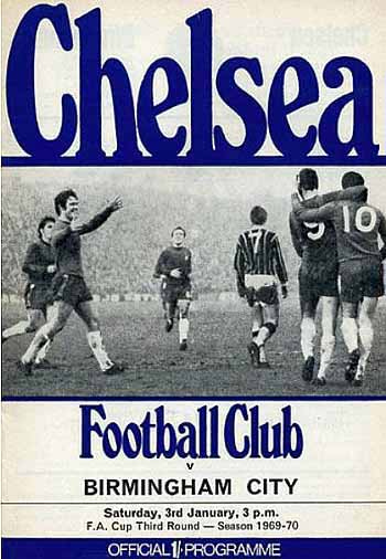 programme cover for Chelsea v Birmingham City, Saturday, 3rd Jan 1970