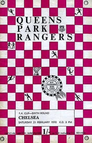 programme cover for Queens Park Rangers v Chelsea, Saturday, 21st Feb 1970