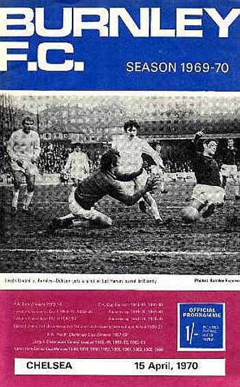programme cover for Burnley v Chelsea, 15th Apr 1970