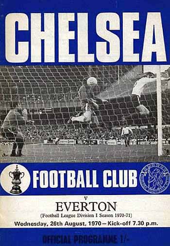 programme cover for Chelsea v Everton, Wednesday, 26th Aug 1970
