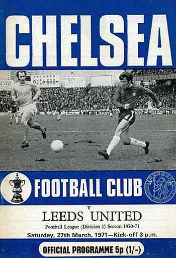 programme cover for Chelsea v Leeds United, 27th Mar 1971