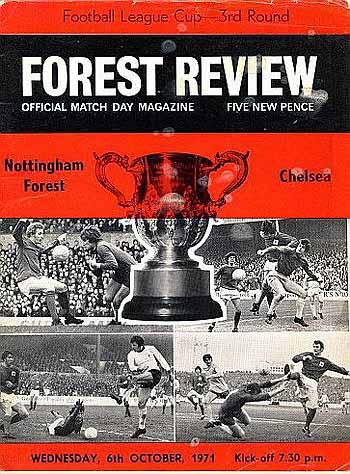 programme cover for Nottingham Forest v Chelsea, 6th Oct 1971