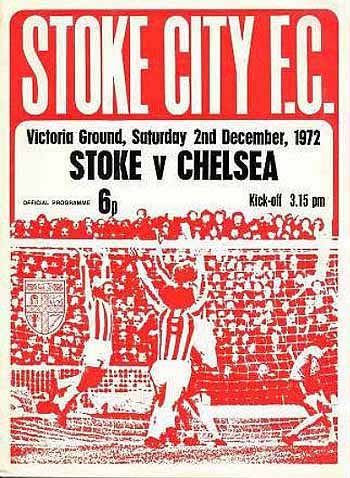 programme cover for Stoke City v Chelsea, Saturday, 2nd Dec 1972