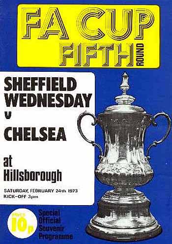 programme cover for Sheffield Wednesday v Chelsea, Saturday, 24th Feb 1973