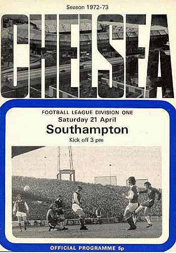 programme cover for Chelsea v Southampton, 21st Apr 1973