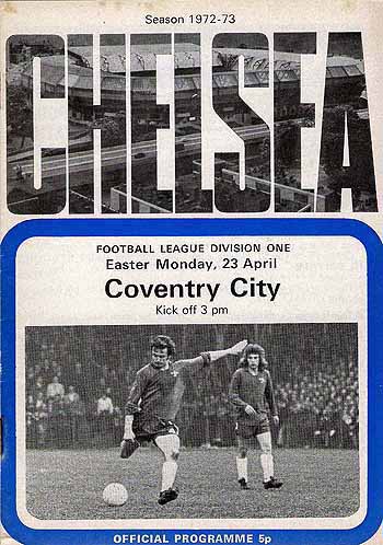 programme cover for Chelsea v Coventry City, 23rd Apr 1973