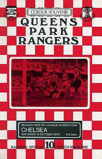 programme cover for Queens Park Rangers v Chelsea, 6th Oct 1973
