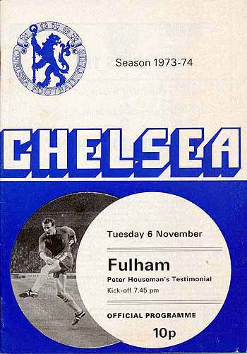 programme cover for Chelsea v Fulham, Tuesday, 6th Nov 1973