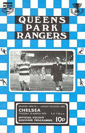 programme cover for Queens Park Rangers v Chelsea, 18th Mar 1975