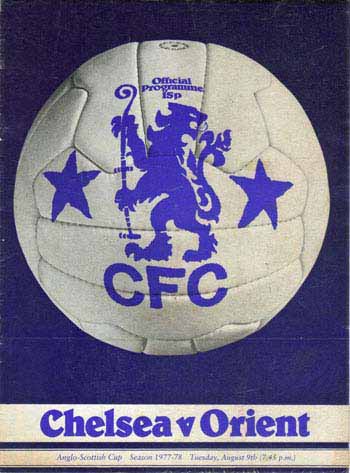 programme cover for Chelsea v Orient, 9th Aug 1977