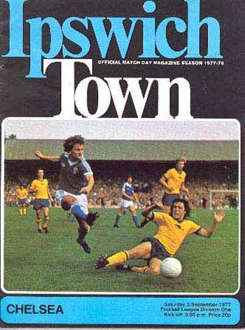 programme cover for Ipswich Town v Chelsea, 3rd Sep 1977