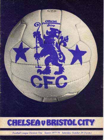 programme cover for Chelsea v Bristol City, Saturday, 29th Oct 1977