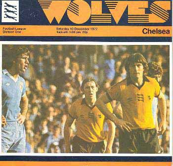 programme cover for Wolverhampton Wanderers v Chelsea, 10th Dec 1977