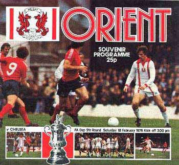 programme cover for Orient v Chelsea, 18th Feb 1978