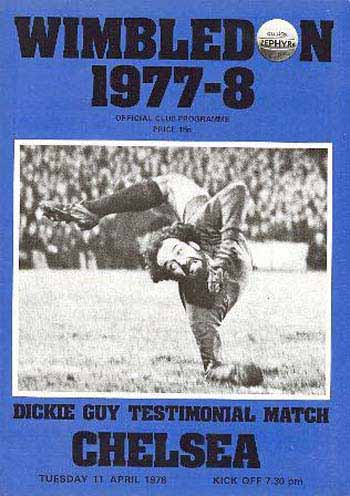 programme cover for Wimbledon v Chelsea, 11th Apr 1978