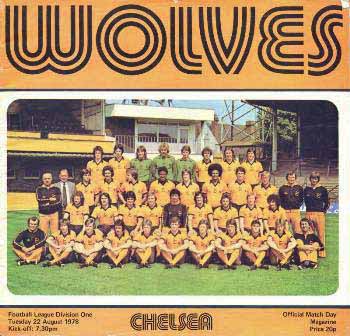programme cover for Wolverhampton Wanderers v Chelsea, Tuesday, 22nd Aug 1978