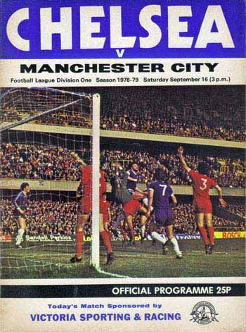 programme cover for Chelsea v Manchester City, Saturday, 16th Sep 1978