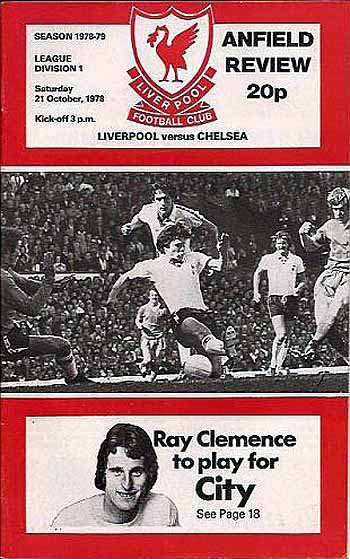 programme cover for Liverpool v Chelsea, 21st Oct 1978