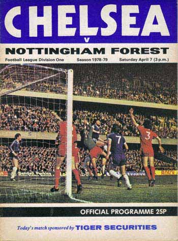 programme cover for Chelsea v Nottingham Forest, Saturday, 7th Apr 1979