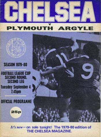 programme cover for Chelsea v Plymouth Argyle, 4th Sep 1979