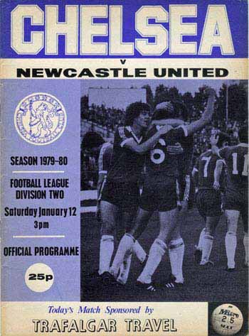 programme cover for Chelsea v Newcastle United, Saturday, 12th Jan 1980