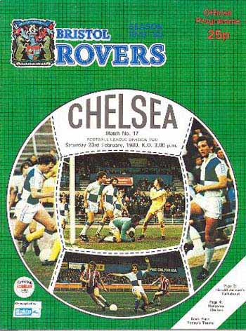 programme cover for Bristol Rovers v Chelsea, 23rd Feb 1980