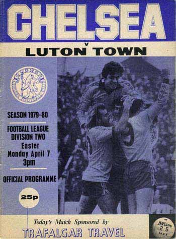 programme cover for Chelsea v Luton Town, 7th Apr 1980