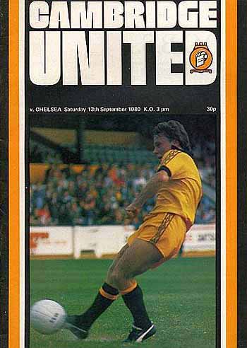 programme cover for Cambridge United v Chelsea, 13th Sep 1980