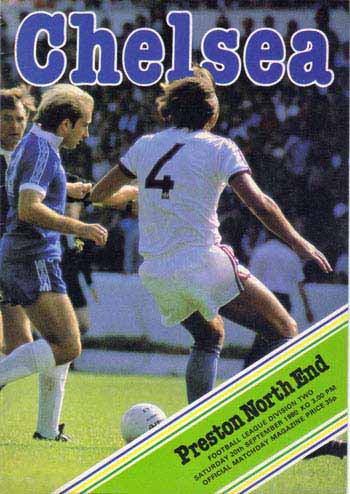 programme cover for Chelsea v Preston North End, Saturday, 20th Sep 1980