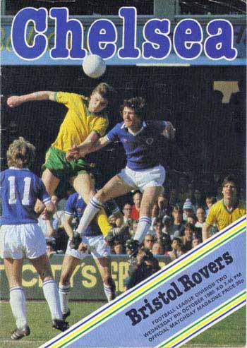 programme cover for Chelsea v Bristol Rovers, 8th Oct 1980