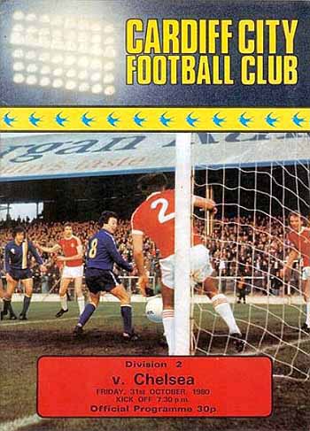 programme cover for Cardiff City v Chelsea, 31st Oct 1980