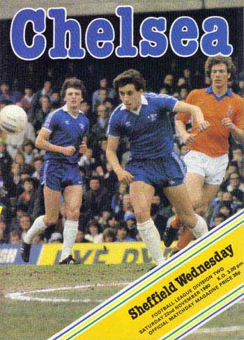 programme cover for Chelsea v Sheffield Wednesday, 22nd Nov 1980
