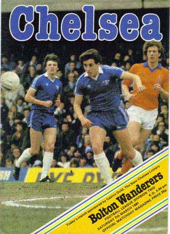 programme cover for Chelsea v Bolton Wanderers, Saturday, 7th Mar 1981