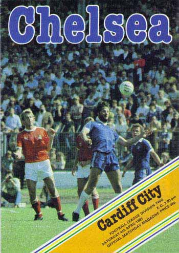 programme cover for Chelsea v Cardiff City, 4th Apr 1981