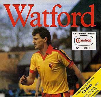 programme cover for Watford v Chelsea, 6th Feb 1982