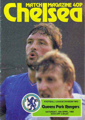 programme cover for Chelsea v Queens Park Rangers, 10th Apr 1982
