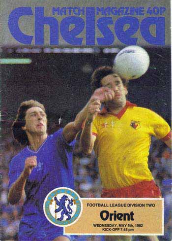 programme cover for Chelsea v Orient, 5th May 1982