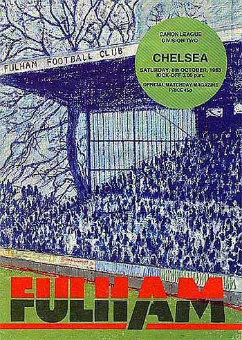 programme cover for Fulham v Chelsea, Saturday, 8th Oct 1983