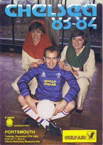 programme cover for Chelsea v Portsmouth, Tuesday, 27th Dec 1983