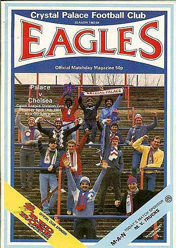 programme cover for Crystal Palace v Chelsea, Saturday, 14th Apr 1984