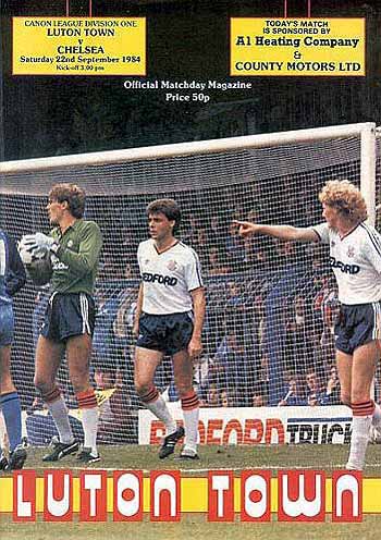 programme cover for Luton Town v Chelsea, Saturday, 22nd Sep 1984
