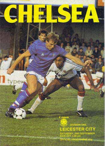 programme cover for Chelsea v Leicester City, 29th Sep 1984
