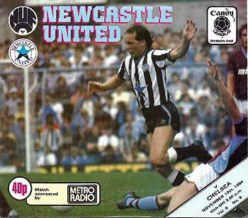 programme cover for Newcastle United v Chelsea, 10th Nov 1984
