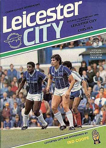 programme cover for Leicester City v Chelsea, 2nd Feb 1985